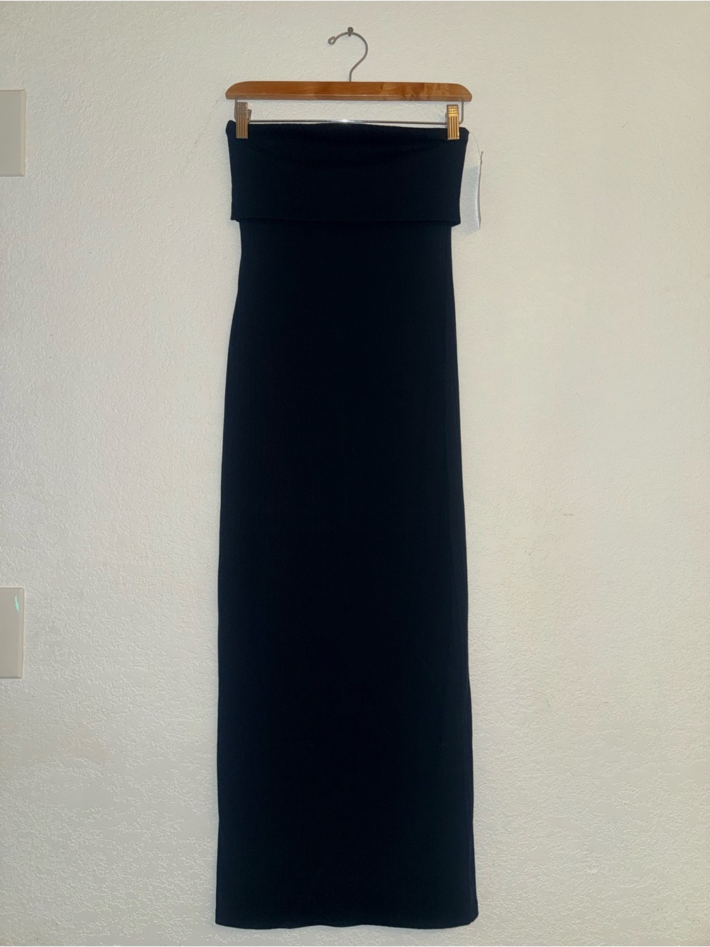 Wild Fable Black Ribbed Tube Dress